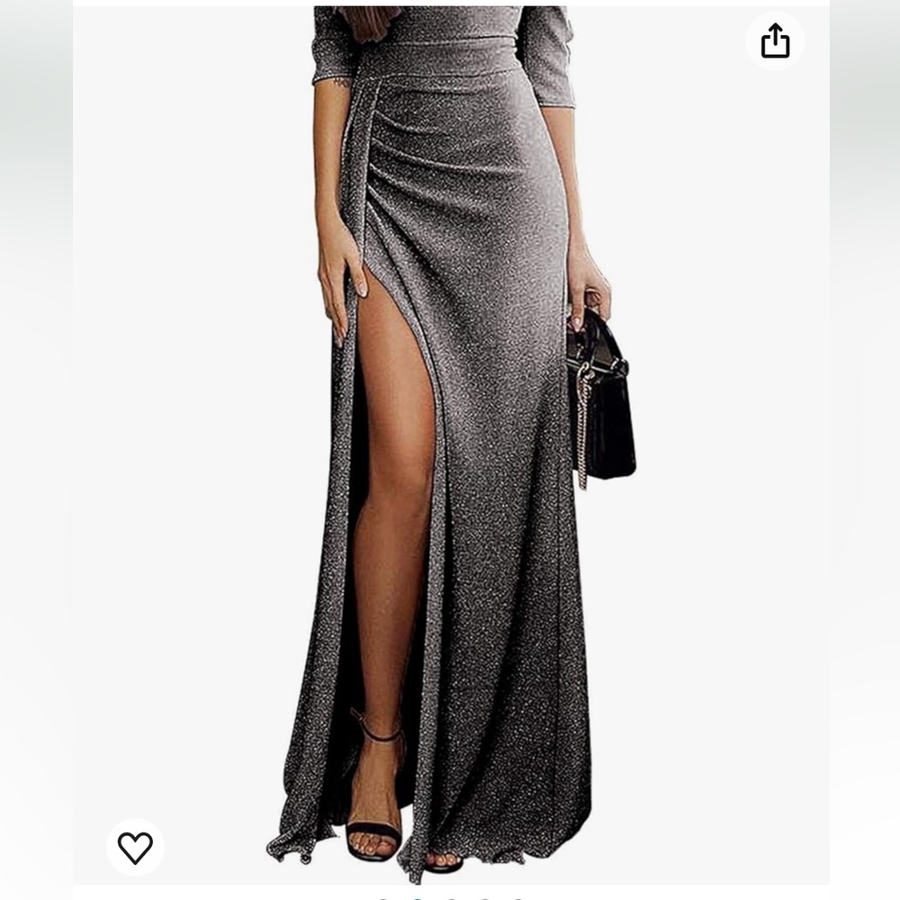 Gray maxi Occassion Dress - Picture 14 of 15